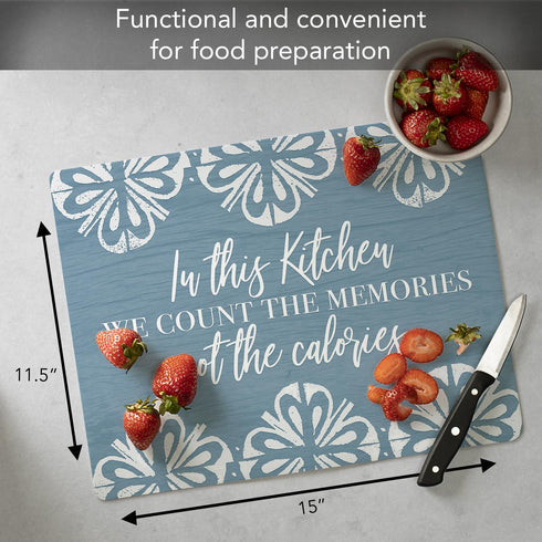 Cut N' Funnel Counting Memories Designer Flexible Plastic Cutting Board Mat, 15" x 11.5", Easy to Clean, Made in the USA