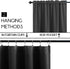KOUFALL Dark Gray Half Curtains for Windows, Small Room Darkening Rod Pocket Curtains 34 x 30 Inch