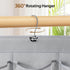 30 Closet MISSLO Large Pockets Dual Sided Hanging Shoe Organizer for with Rotating Hanger Hanging Shoe Shelves, Grey