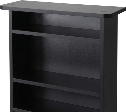 5 5 240 132 Shelf Bookcase Tier Wooden Multimedia Storage Media Cabinet DVD Rack, Adjustable Shelves Organize a Mix