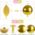 6pcs Big Gradient Green Foil Balloons, 22 Inch 4D Metallic Gradient Green Yellow for St. Patrick's Day Decorations