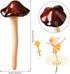 8 Patelai Pieces Ceramic Mushroom Figurine Garden Ceramic Mushroom Statue Garden Pot Decoration Lawn Ornaments