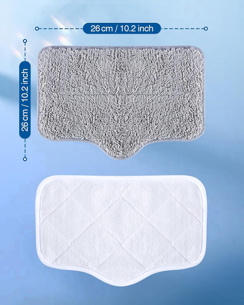 6 Pack Steam Mop Replacement Pads - Machine Washable Microfiber Cloths, Reusable Cleaning Pads