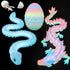 3D Printed Dragon Snake Eggs, Flexible 3D Printed Animal Toys UV Glow