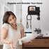 Key Holder for Wall, Decorative Key and Mail Holder with Shelf, Large Hooks for Bags, Coats, Umbrella – Paulownia Wood