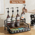 3-Tier 8 35 Countertop Coffee Syrup Rack Organizer, Bottles Syrup Rack with K Cup Storage Basket for Coffee Bar, Bottle