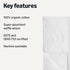 12 x1 2 inches, 6-Pack, Amazon Basics Organic Cotton Waffle Kitchen Dish Cloths - Ultra Absorbent, Quick Drying