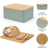 Countertop Beautiful Bread Box With Wooden Lid For Your Kitchen - Spacious Container Perfectly Stores Your Homemade