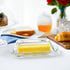 7 Inches Countertop 1 Glass Butter Dish with Lid for - Crystal Glass Butter Keeper Elegant Clear Butter Holder Tray