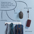 LIBERTY Wall Mounted Coat Rack with 6 Decorative Hooks, 27 Inch, Soft Iron and Cocoa