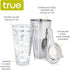 3-Piece Set 7 True Barware for Mixed Drinks and Cold Brew Cocktails, Includes Cocktail Shaker Tin, Cocktail Mixing