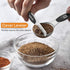 Magnetic Measuring Spoons Set - Wildone Stainless Steel Double Sided Set of 7 Black for Dry & Liquid Ingredients