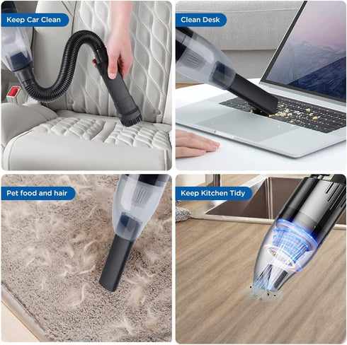 Mini Portable Car Vacuum Cordless, Handheld Vacuum for Quick Cleaning, Dust Buster Cordless Rechargeable for Car Home