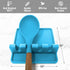 Zulay Kitchen Silicone Utensil Rest with Drip Pad, BPA-Free, Heat-Resistant Spoon Holder, Blue