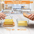 Hekeieon Glass Butter Dish With Sealed Lid - Large Tray for Refrigerator and Outdoor Use - Dishwasher Safe