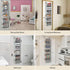 Over The Door Hanging Organizer with 6-Shelves and 12 Side Pockets for Bathroom and Bedroom, Grey