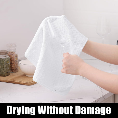Set, 16 28 Inch 12 12 Inch 8 Pack, Homaxy Microfiber Waffle Weave Kitchen Towels x and x Ultra Absorbent and Solid