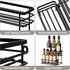 Coffee Syrup Rack Organizer - 2-Tier Stand for 6 Bottles Storage on Kitchen Countertop (Black)