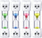 Weewooday 4 Pieces Toothbrush Timer for Kids - 2 Minute Sand Timer for Proper Oral Hygiene (Blue, Pink, Yellow, Green)
