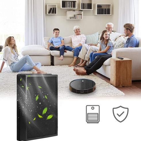 H126 Replacement HEPA Filter, Compatible with Levoit LV-H126, Includes 2 HEPA Filters and 8 Activated Carbon