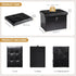 16x12x12 oakvivo Small Storage Ottoman Foot Rest Stool, in Foldable Leather Footstool Storage Bench with Rivet Design