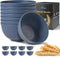 HOTEC Unbreakable Wheat Straw Cereal Bowls, Set of 8, 26oz Microwave & Dishwasher Safe Soup and Salad Bowls