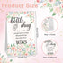 20 1 TrelaCo Bottle Chug Baby Shower Game Pcs Baby Bottles Shower Favor with Flowers Theme Sign for Gender Reveal Party