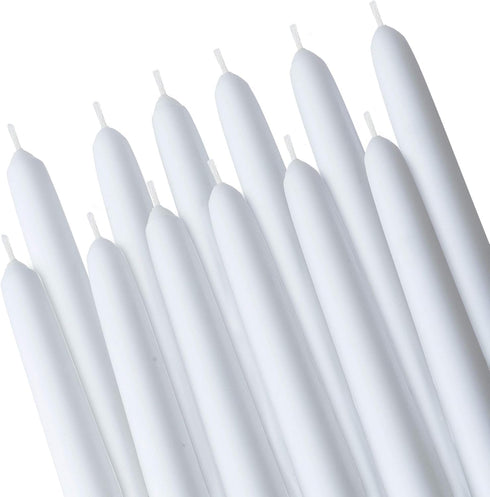 SPAAS 4 Pack White Taper Candles - 10 Inch Scent-Free Premium Wax Candle Sticks, 8 Hour Burn for Home Decoration