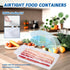 Caylielam 2-Pack Bacon Keeper Containers for Refrigerator, Airtight Fridge Meat Food Storage Boxes with Lids and Tongs