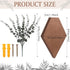 2 Color,9.8 6.6 1.2 Inches) Chunful Pcs Wooden Wall Planter Decor Hanging Faux Plants Greenery Flowers Holder Vase