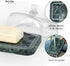 Countertop Koville Green Marble Butter Dish with Glass Lid for and Refrigerator Door Shelf, Green Marble Butter Keeper