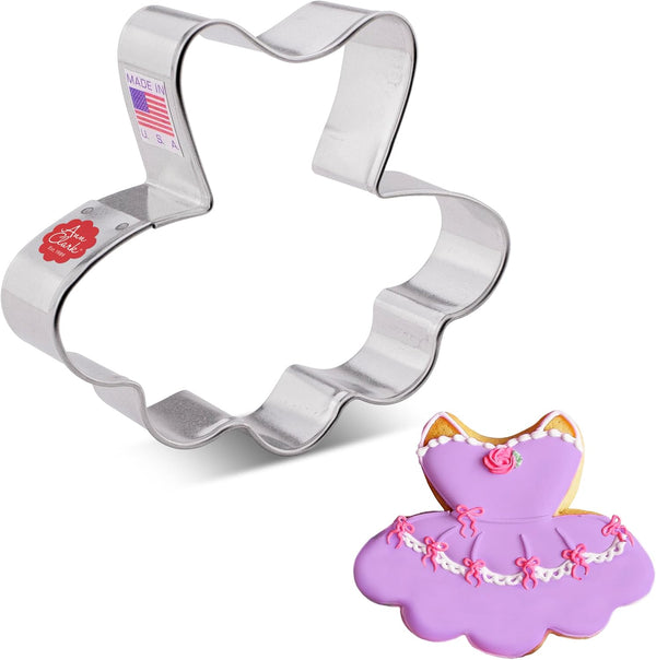 Tutu Ballet Dance Cookie Cutter 3.5" Made in USA by Ann Clark