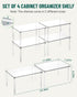 Set 4 Countertop Bobomoment Acrylic Cabinet Organizer, of Spice Rack Organizer for Cabinet, Desk Shelf Organizer