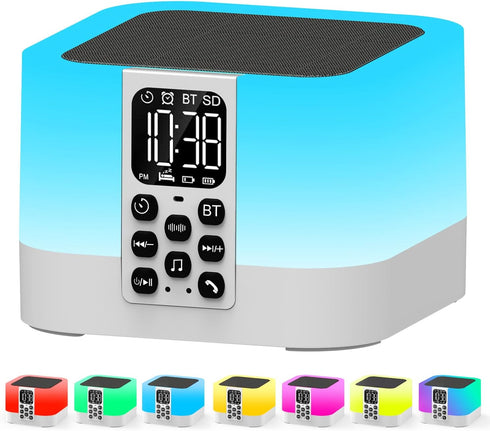 AFEXOA Gifts for Teen Boys Girls, Night Light Bluetooth Speaker, Multi-Color Changing Alarm