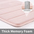ROSMARUS Memory Foam Bath Mat 17” x 24”, Non Slip Washable Bathroom Rugs, Ultra Soft for Shower, Pink