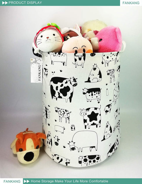 FANKANG Storage Basket, Foldable Nursery Hamper, Waterproof PE Coating, Large Storage Baskets for Kids, Office, Toys