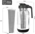QHH 64oz Cold Brew Coffee Maker, Mason Jar Pitcher with Stainless Steel Filter, Sealed, Leak-Proof Lid with Pour Spout