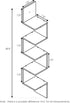 5-Tier Furinno ROSSI Corner Floating Shelves for Wall, Corner Square Wall Shelf, S-shape Radial Floating Book Shelf