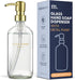 MaisoNovo Hand Soap Dispenser for Bathroom - 16.9 fl oz Clear Glass with Gold Pump