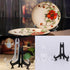 Transparent Plastic Display Stand, Black Plastic Easel for Photo Holder, Displays Picture Frames, Decorative Plates,