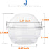 Golden Apple, 3.5oz-30sets Clear Plastic Cups for Ice Cream, Snack Bowl with Dome Lids