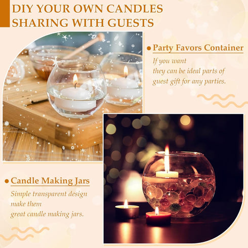 48 Ziliny Pcs Clear Glass Votive Candle Holders Bulk Tealight Candle Holders Wedding Table Centerpiece Decor Vase