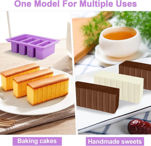 Butter Mold Tray, Silicone Tray with Lid for Making Butter Stick, Soap Bar, Energy Bar, Muffin, Brownie