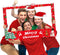 Christmas Photo Booth Props Frame, Party Supplies for Xmas/Winter/Holiday New Year Decorations