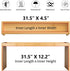 33" Over the Stove Spice Rack, Wide Bamboo Shelf Rack Organizer for Stove Top