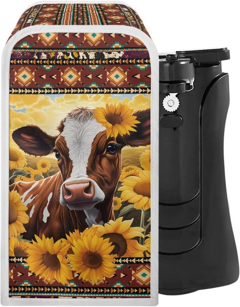 Electric Can Opener Cover, Kitchen Appliance Dust Protection, Machine Washable Can Covers - Aztec Sunflower