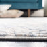 SAFAVIEH Amelia Collection Area Rug - 3' Square, Light Grey & Blue, Modern Trellis Design, Easy Care