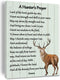 A Hunter's Prayer Deer Wall Art, Inspirational Quotes Canvas Painting for Farmhouse Home Decoration