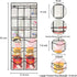 2 Pack Extra Large Hanging Crystal Clear Over Door Shoe Organizers, Closet Shoe Rack with 12+6 Pockets, 8+8 Hooks, White