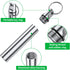 4 Pieces Metal Toothpick Holder, Aluminum Waterproof Case with Keychain, Portable Pocket Toothpick Container, Silver